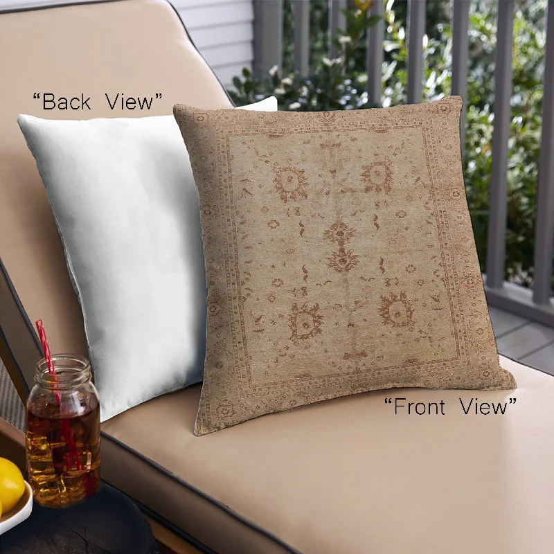 Price Blitz Mid-Century Modern Urban Indoor Outdoor Square Brown Sand Brown Throw Pillow, 18 inch by 18 inch, pwurb647 Price Blitz Mid-Century Modern Urban Indoor Outdoor Square Brown Sand Brown Throw Pillow, 18 inch by 18 inch, pwurb647