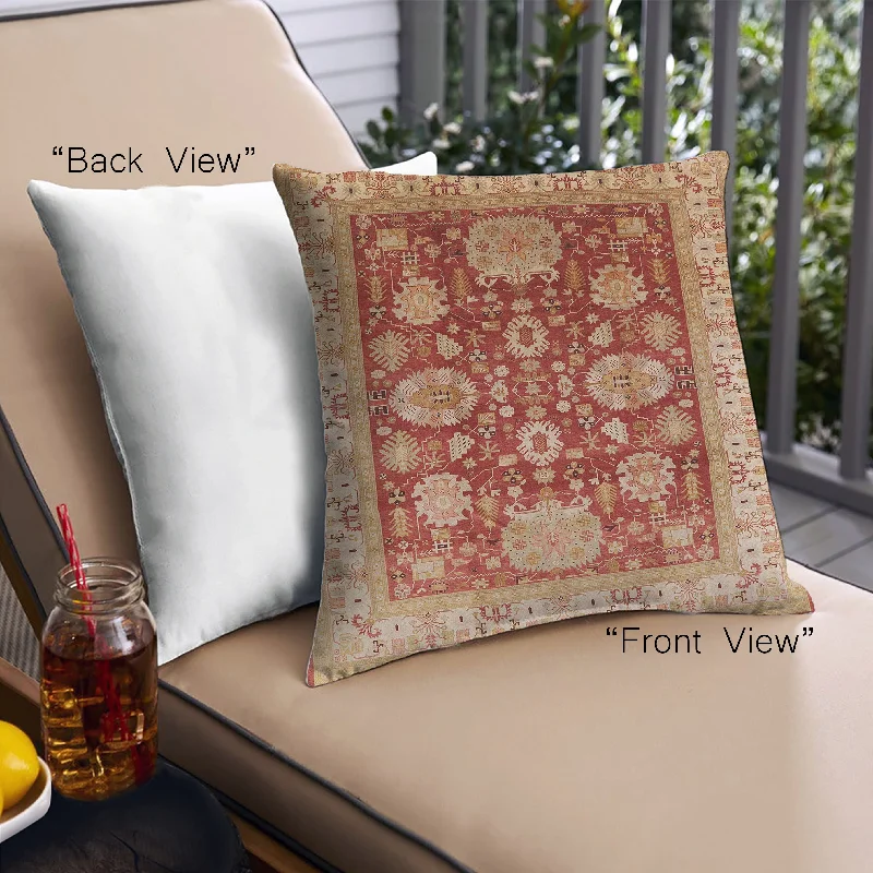 Savings Bonanza Mid-Century Modern Urban Indoor Outdoor Square Brown Sand Brown Throw Pillow, 18 inch by 18 inch, pwurb660
