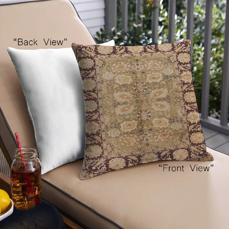 Can't Miss Mid-Century Modern Urban Indoor Outdoor Square Brown Sand Brown Throw Pillow, 18 inch by 18 inch, pwurb683 Can't Miss Mid-Century Modern Urban Indoor Outdoor Square Brown Sand Brown Throw Pillow, 18 inch by 18 inch, pwurb683