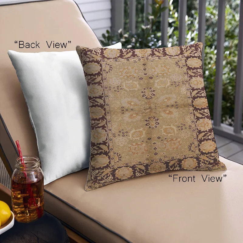 YEAR-End Sale Mid-Century Modern Urban Indoor Outdoor Square Brown Sand Brown Throw Pillow, 18 inch by 18 inch, pwurb845 YEAR-End Sale Mid-Century Modern Urban Indoor Outdoor Square Brown Sand Brown Throw Pillow, 18 inch by 18 inch, pwurb845
