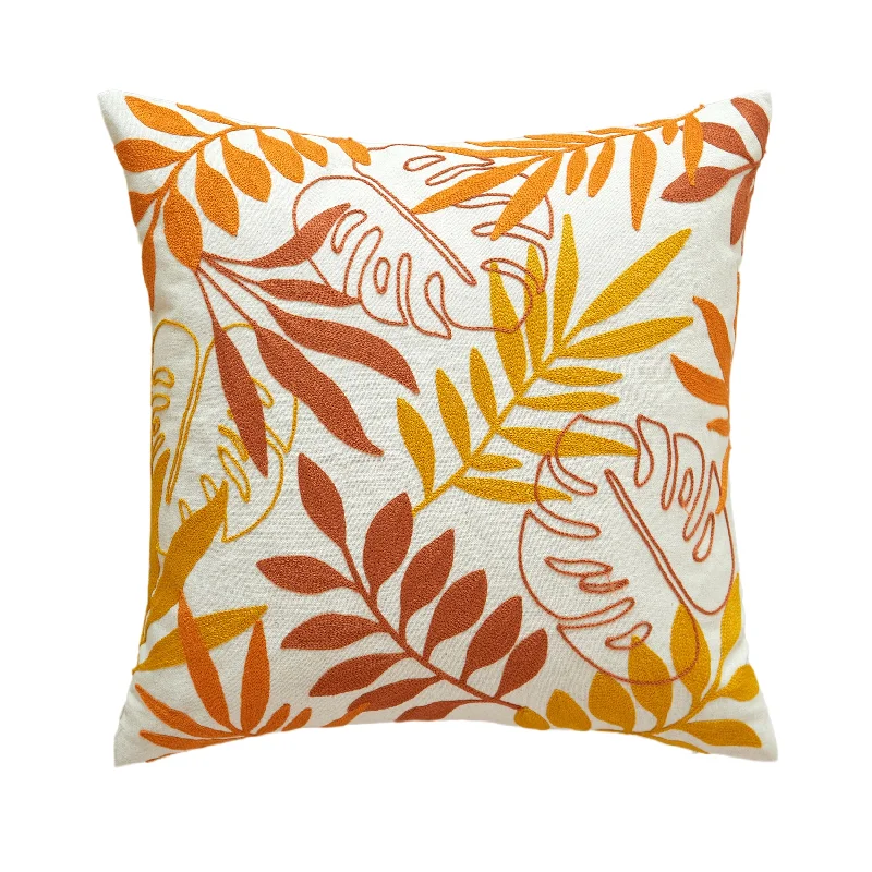 Can't Resist Red and Orange Leaves Pillow
