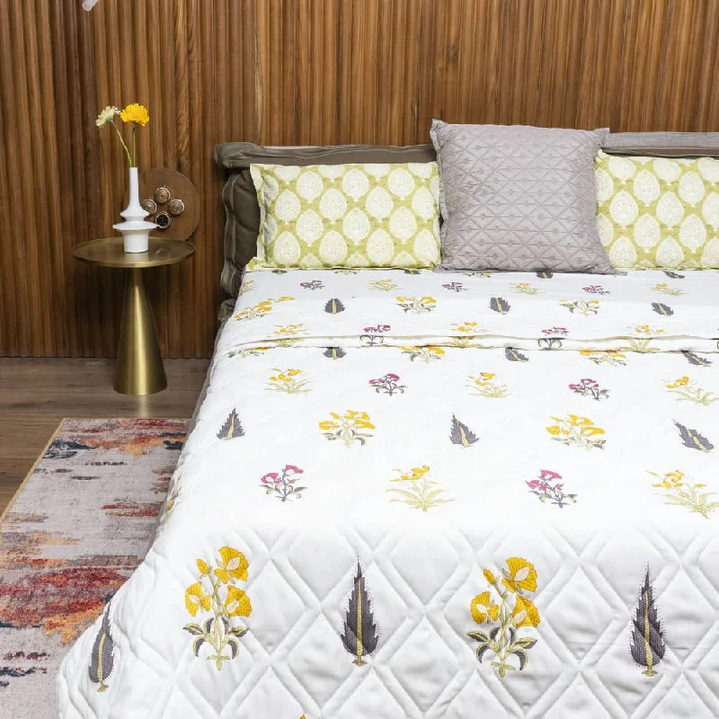 Massive Savings Cotton Bedsheet + AC Blanket Combo Pack - (Combo 11 - High Garden Yellow + High Garden Yellow) Massive Savings Cotton Bedsheet + AC Blanket Combo Pack - (Combo 11 - High Garden Yellow + High Garden Yellow)