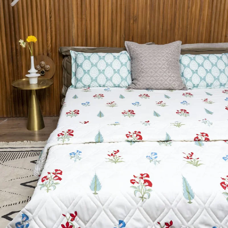 Final Offer Cotton Bedsheet + AC Blanket Combo Pack - (Combo 10 - High Garden Red + High Garden Red) Final Offer Cotton Bedsheet + AC Blanket Combo Pack - (Combo 10 - High Garden Red + High Garden Red)