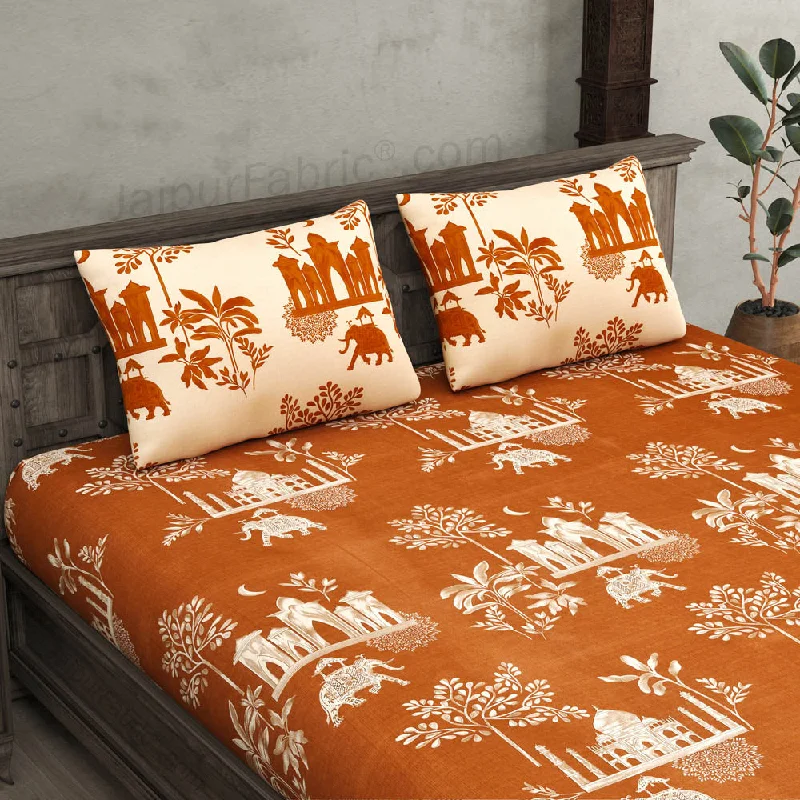 Weekend Price Cuts Galore Royal Heritage Dark King Size Bedsheet