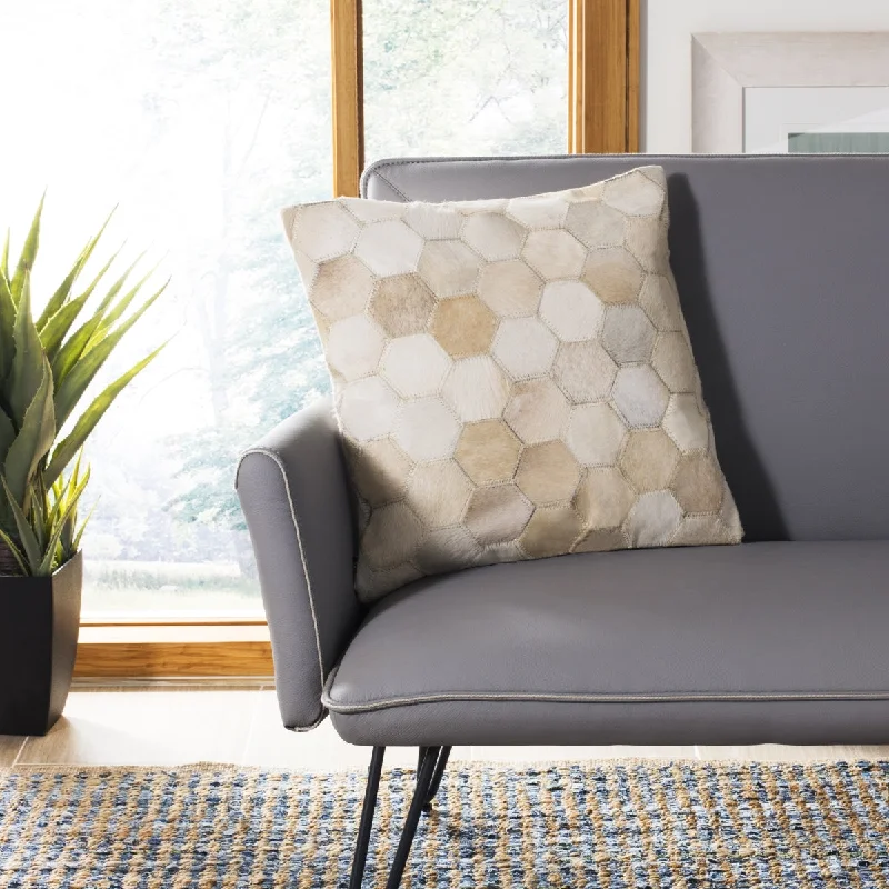 Midnight Sale Safavieh Tiled Cowhide Pillow