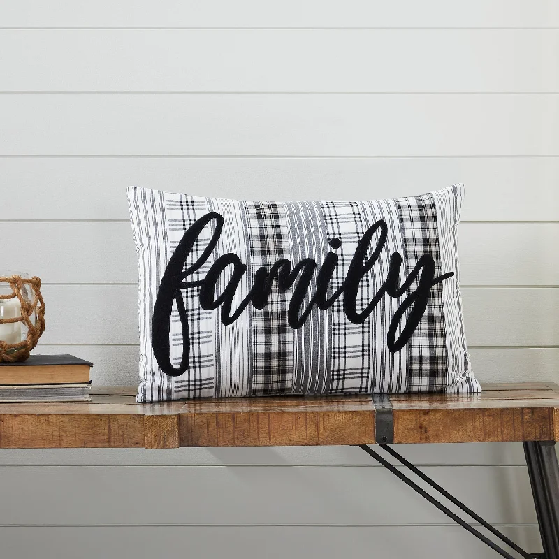 Weekend Savings Bonanza Sawyer Mill Black Family Pillow 14x22