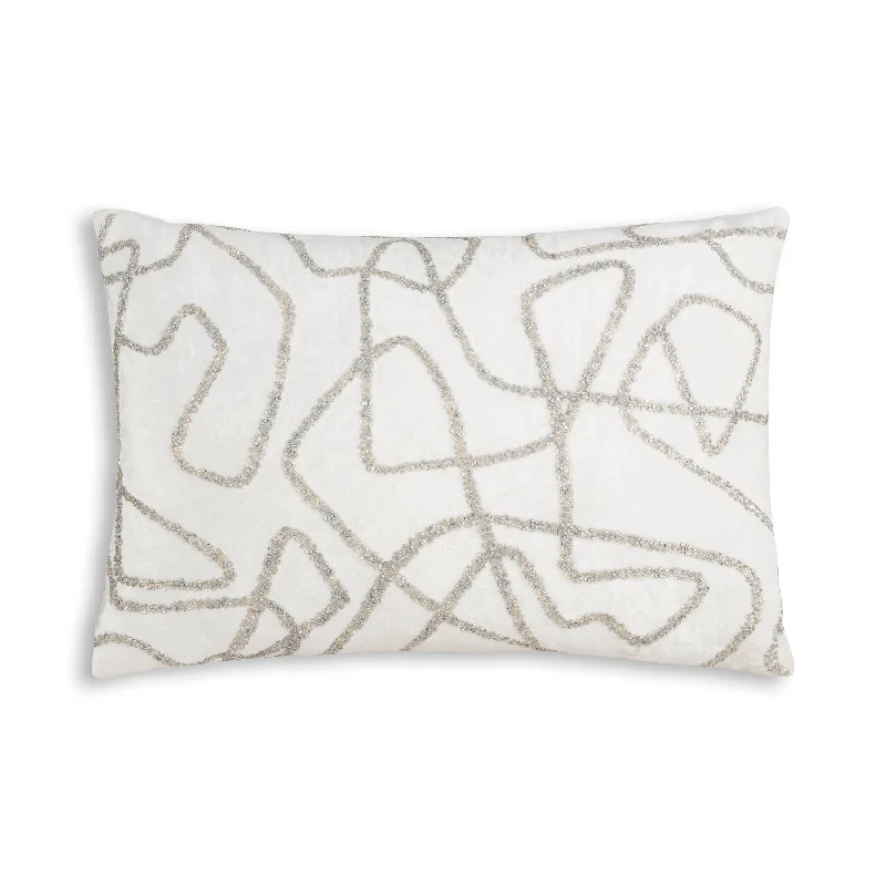 Fantastic Offers Sayra Ivory Silver Pillow