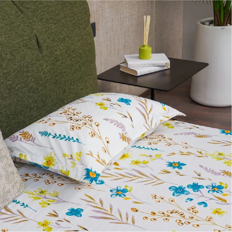 Warehouse Sale Serene Collection - Breathable 200 TC 100% Pure Cotton Single Bedsheet with Pillow Cover, France - Blue (Copy) Warehouse Sale Serene Collection - Breathable 200 TC 100% Pure Cotton Single Bedsheet with Pillow Cover, France - Blue (Copy)