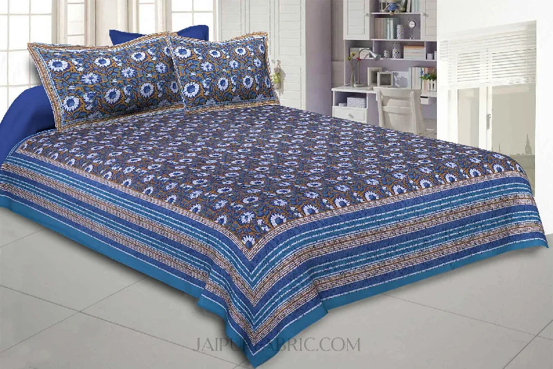 Inventory Reduction shubh utsav blue double bedsheet