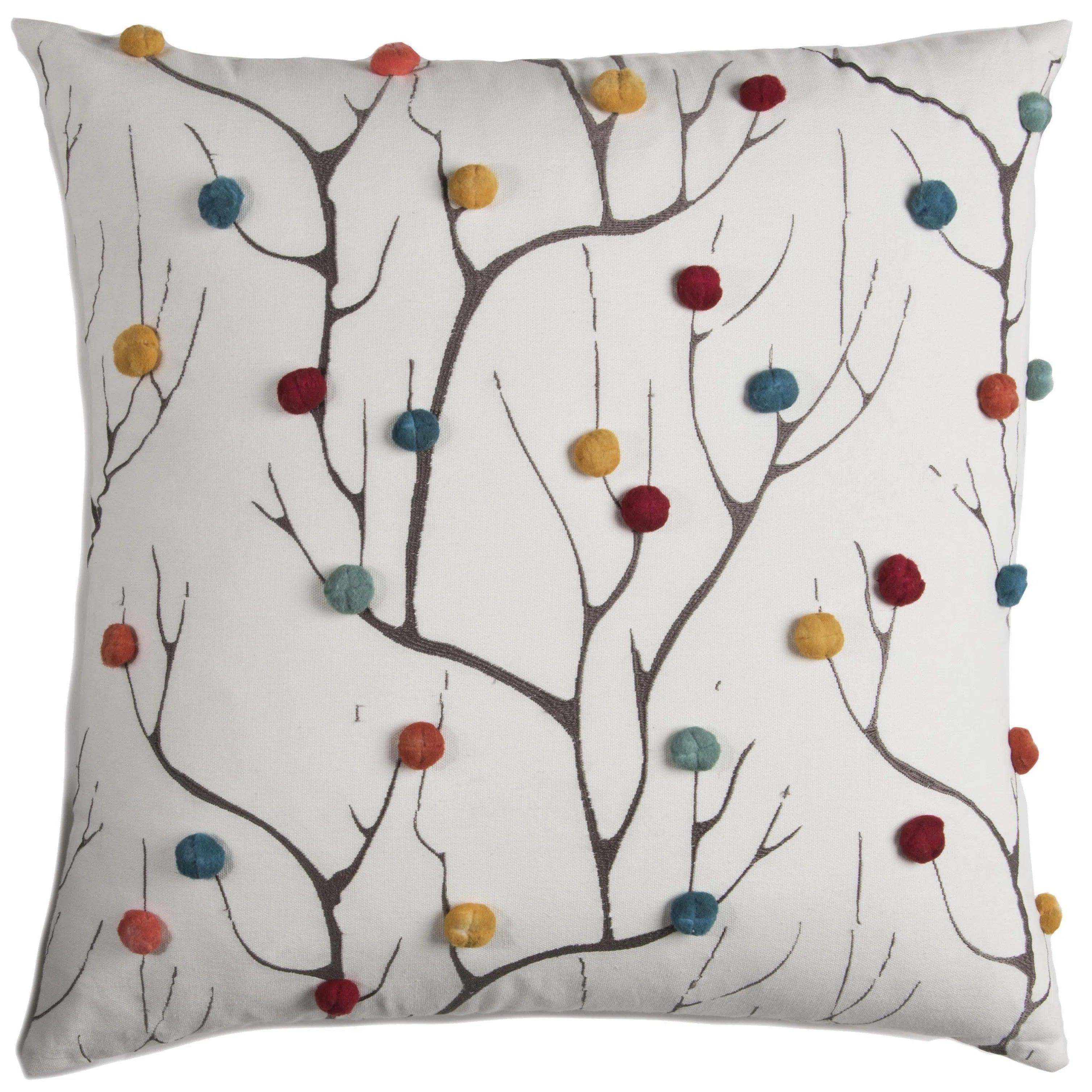 Today’s Deal Sid Textural Muliticolor Throw Pillow With Down Insert