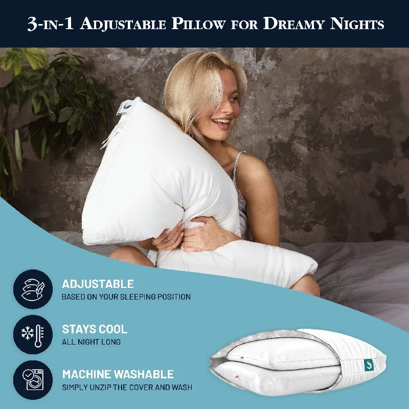 Flash Sale 3-in-1 Adjustable Pillow for Dreamy Nights