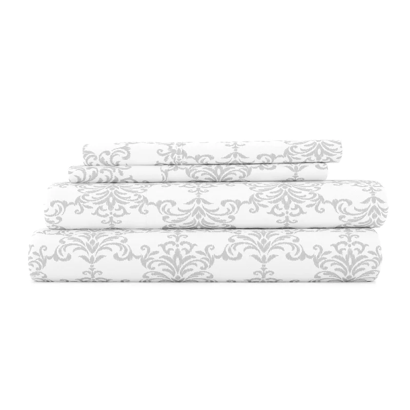 Discount Days Soft Bouquet Pattern 4-Piece Sheet Set