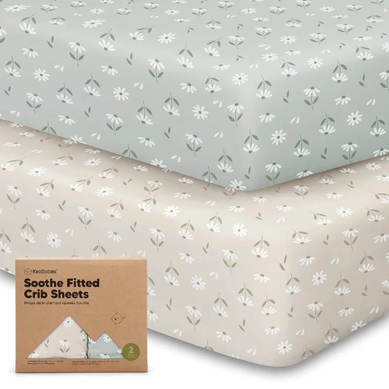 Bargain Bin Soothe Fitted Crib Sheet (Daisies)