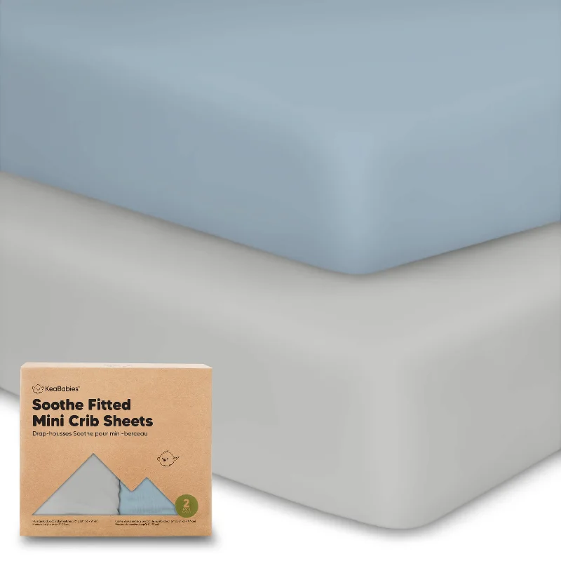 Limited Time Discount Soothe Fitted Mini Crib Sheet (Steel)