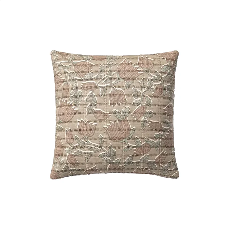 Best Bargains Stoffer Pillow - Taupe / Rose