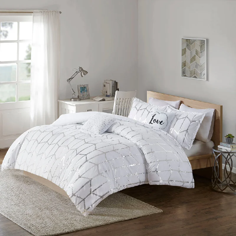 Weekend Wonders Await! Streamdale Raina Metallic Printed Comforter Set