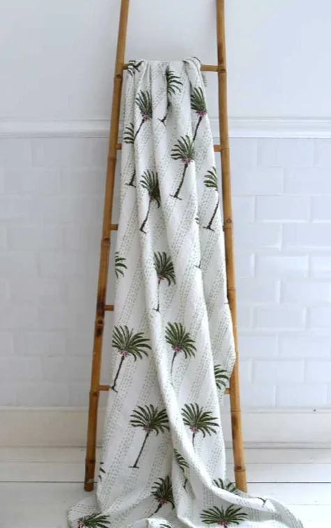 Weekend Sale: Don't Miss Out Throw - Palm Tree Kantha Throw