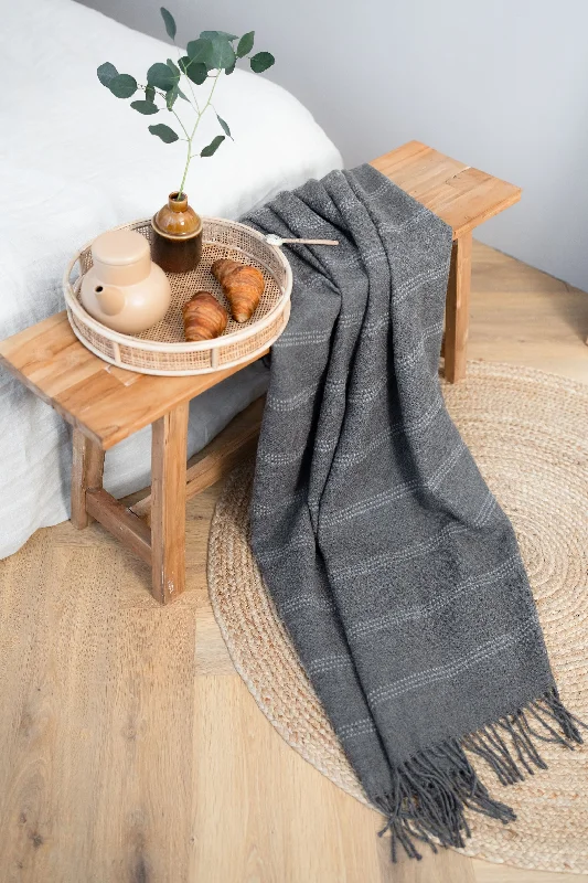 Massive Deals Treble Baby Alpaca Throw