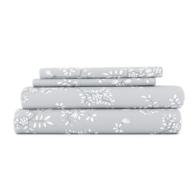 Mega Sale Trellis Vine Pattern 4-Piece Sheet Set