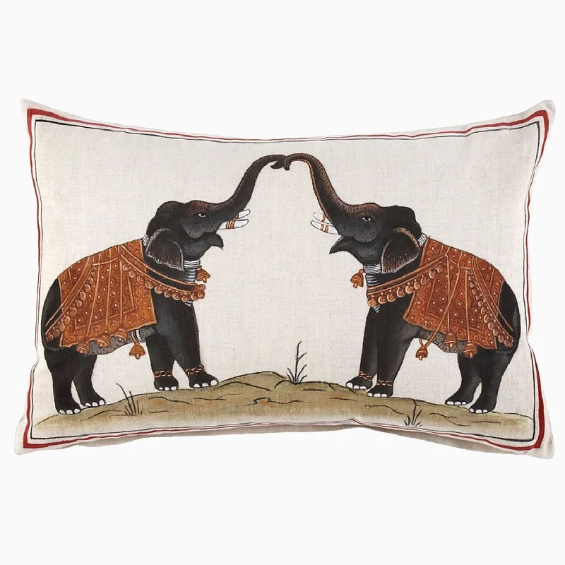 Don't Miss Out Two Elephants Decorative Pillow