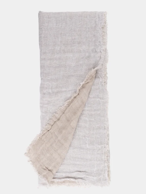 Weekend Offers You Can't Ignore Cleo Linen Throw - Natural/Cream