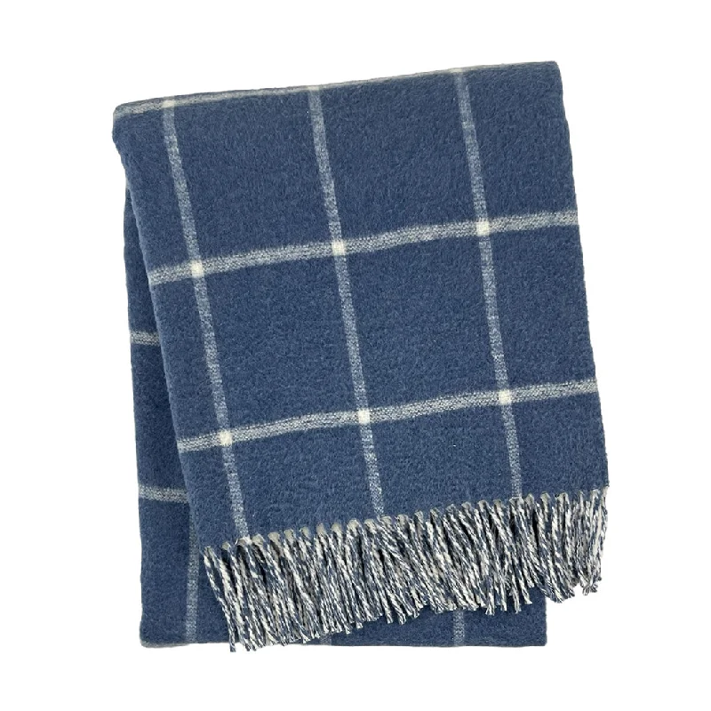 Best Seller Windowpane Throw, Denim