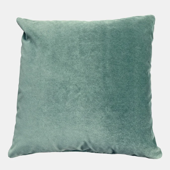 Hurry Up Winthrop Eucalyptus Velvet Square Pillow